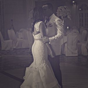 Wedding gown with bolero and veil